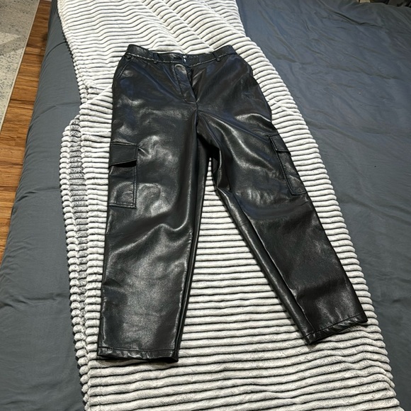Aritzia Wilfred leather cargo pants size 10 - Picture 2 of 8